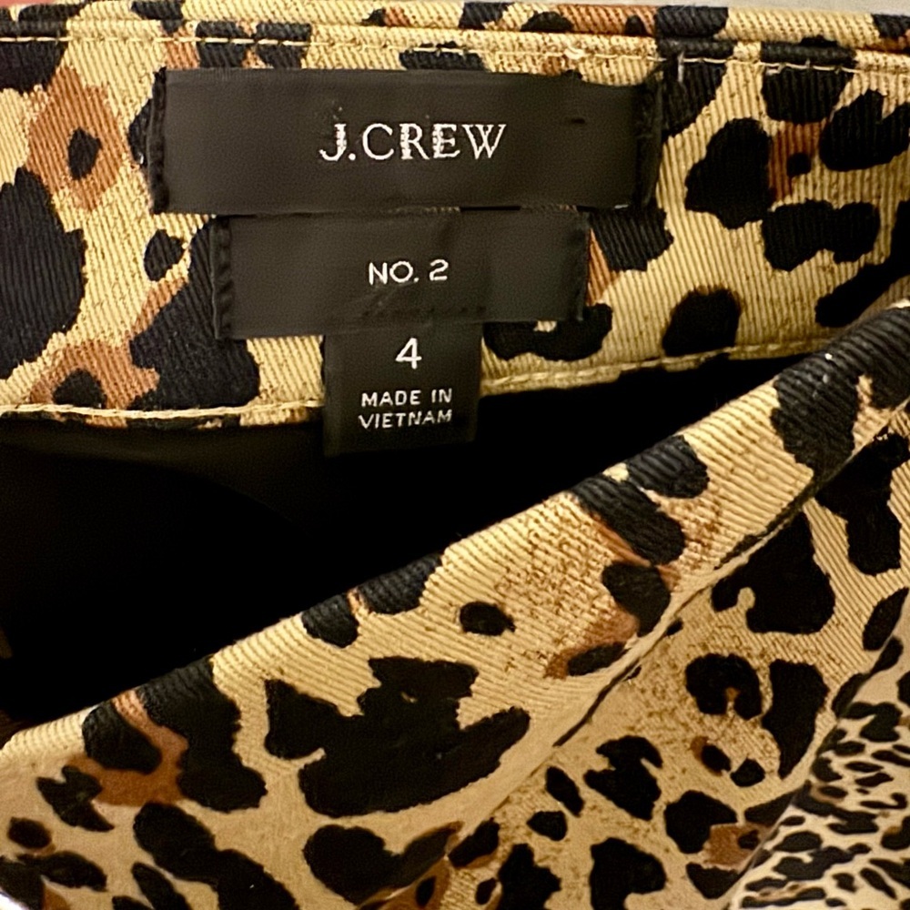 J. Crew No. 2 Pencil® bi-stretch cotton skirt in Leopard - Picture 7 of 8